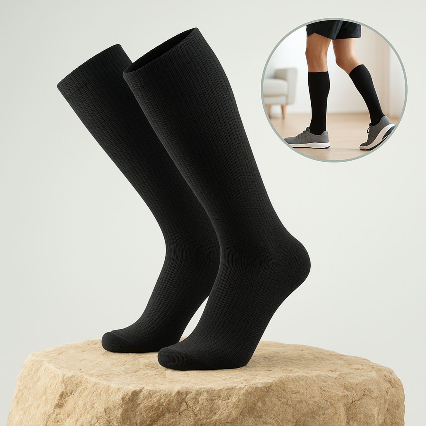 VarmNord – Kompressionsstrømper mod smerter | Åndbar & elastisk | Til sport, rejser & lange arbejdsdage