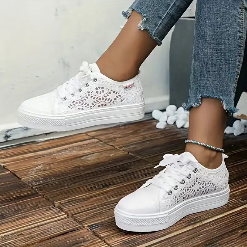 Sommar sneakers med platå för dam