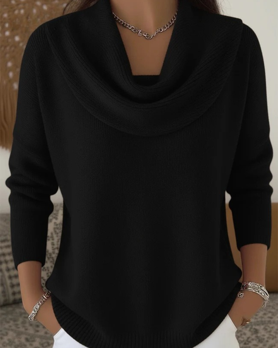Skøn Pullover med Unik Krave