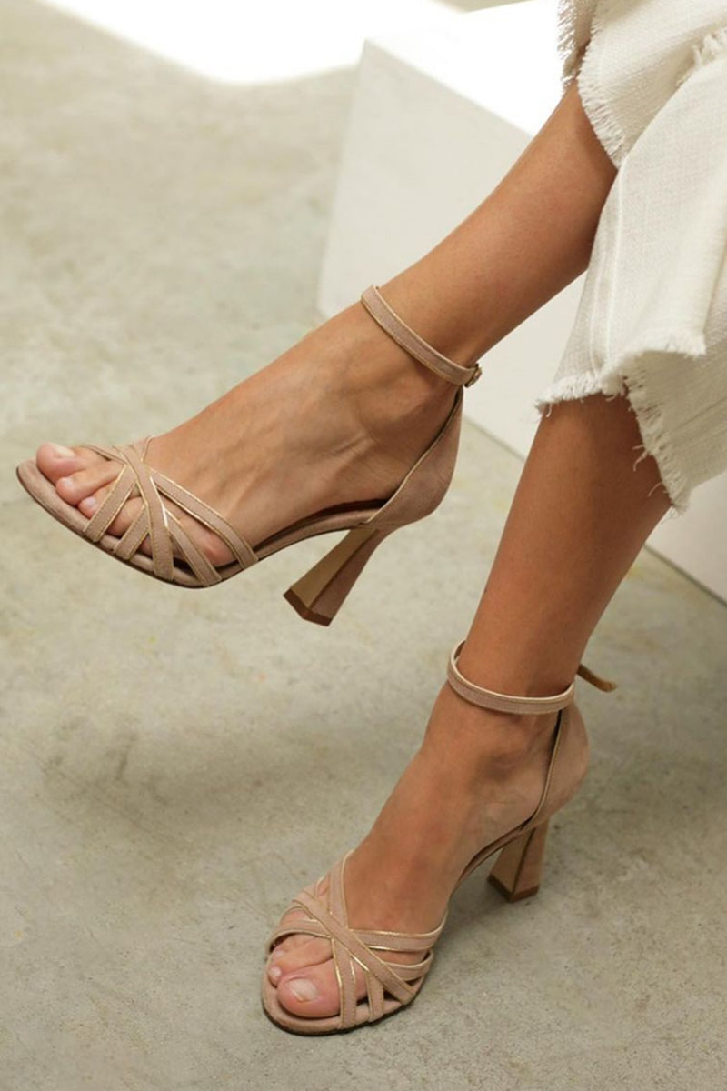 Sophie | Eleganta Sommar Peep Toe Klackar för Kvinnor