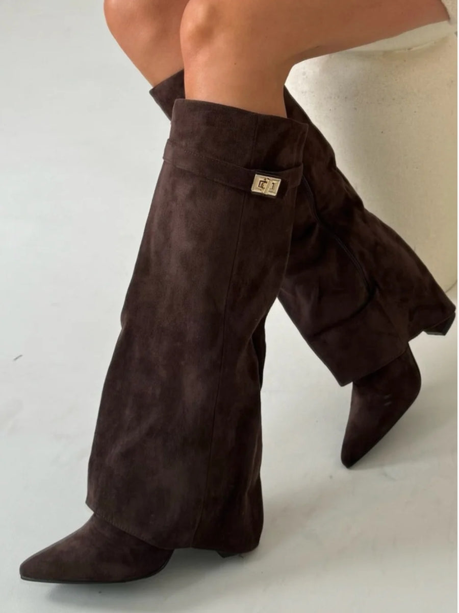 Vibrant Stilettos | Eleganta Knähöga Stövlar med Dragkedja