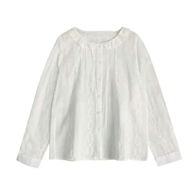 Elegant Bluse med Broderede Detaljer til Den Stilbevidste