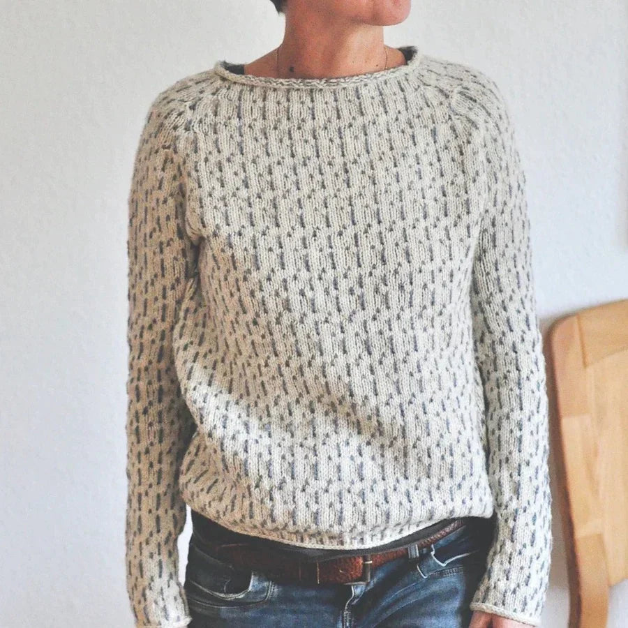 Elegante Strikbluse med Tidens Takt