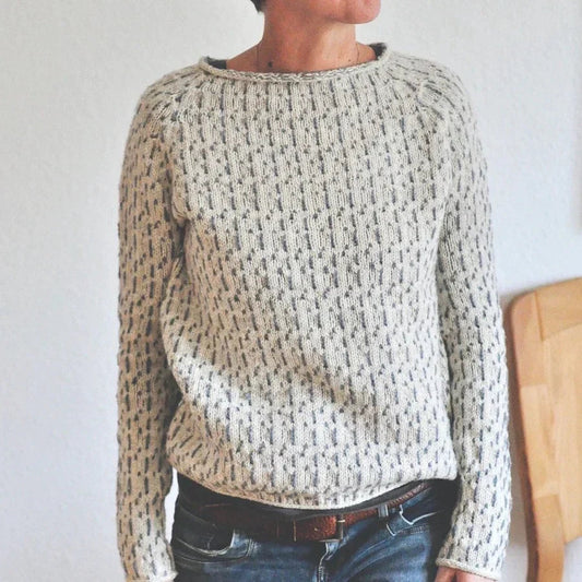 Elegante Strikbluse med Tidens Takt
