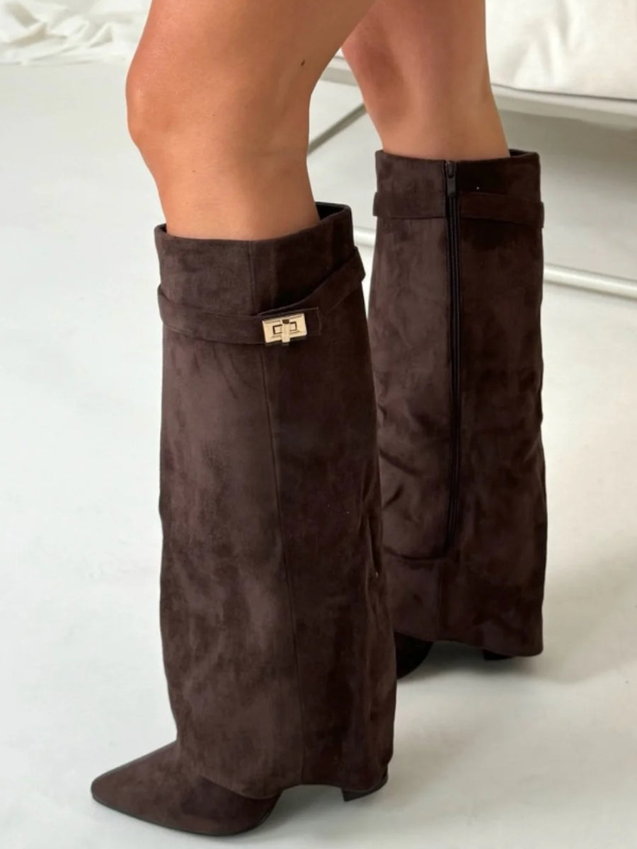 Vibrant Stilettos | Eleganta Knähöga Stövlar med Dragkedja