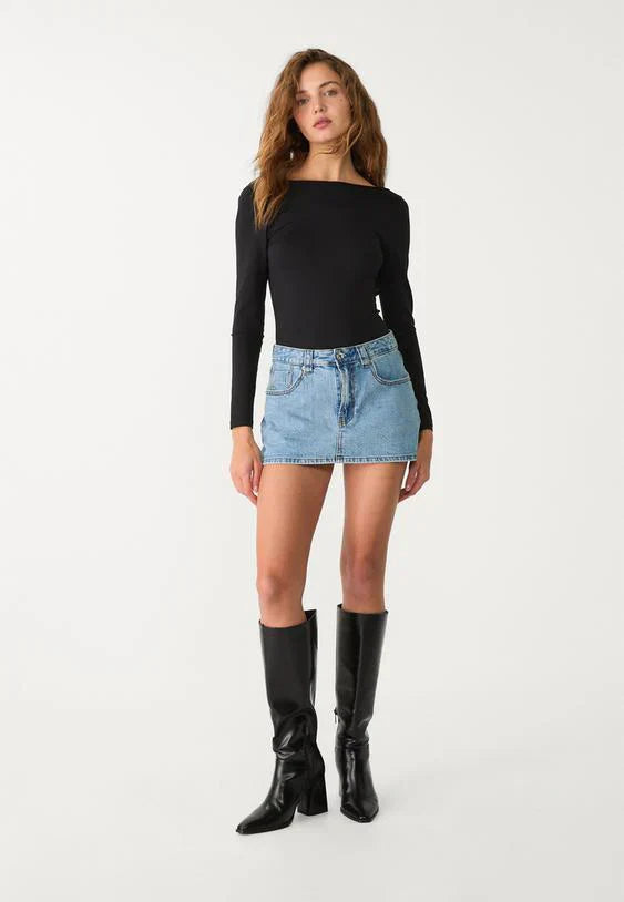 Moderne Denim Mini-Skort til Din Unikke Stil