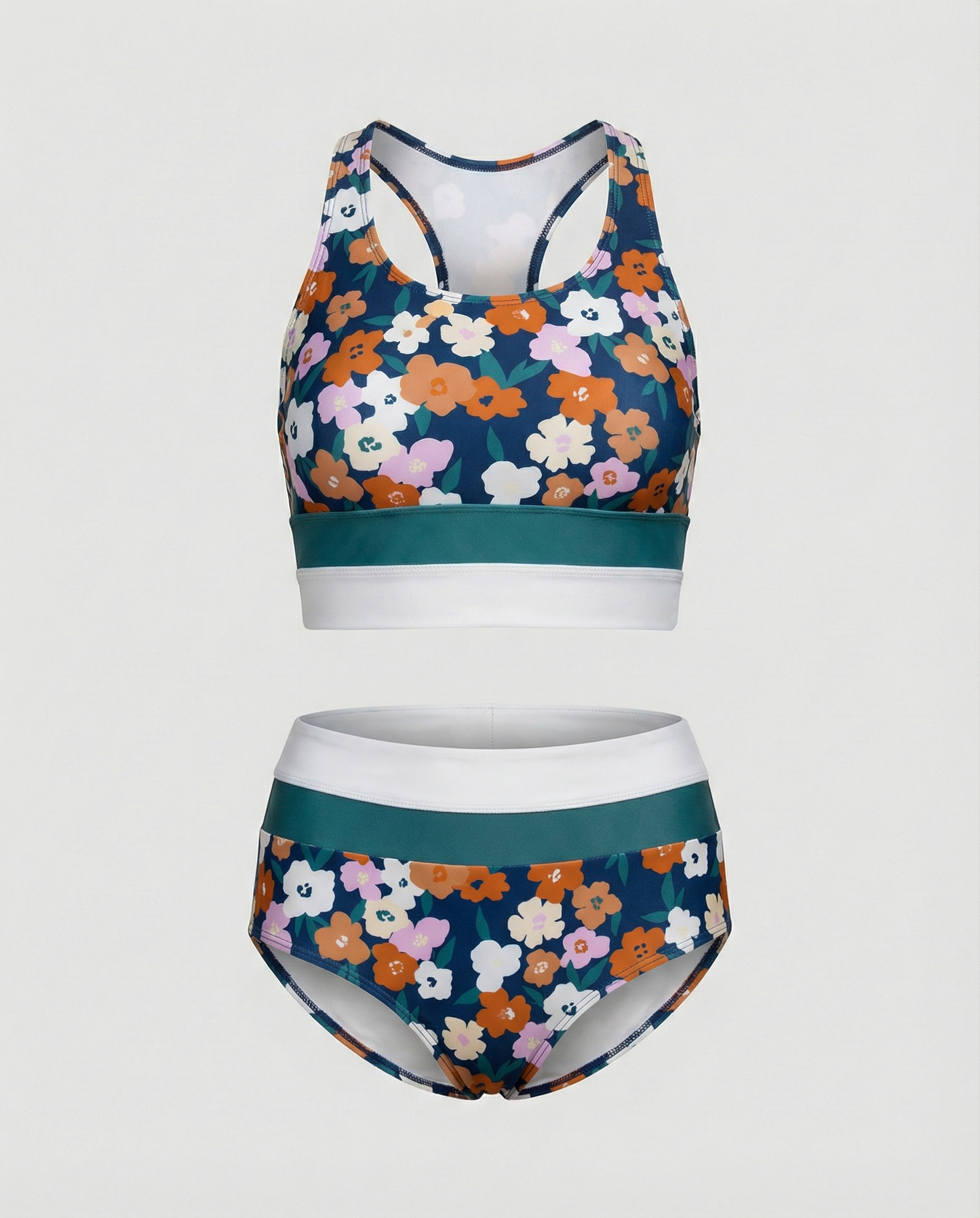 Färgblock Bikini-set med Brook Side-design
