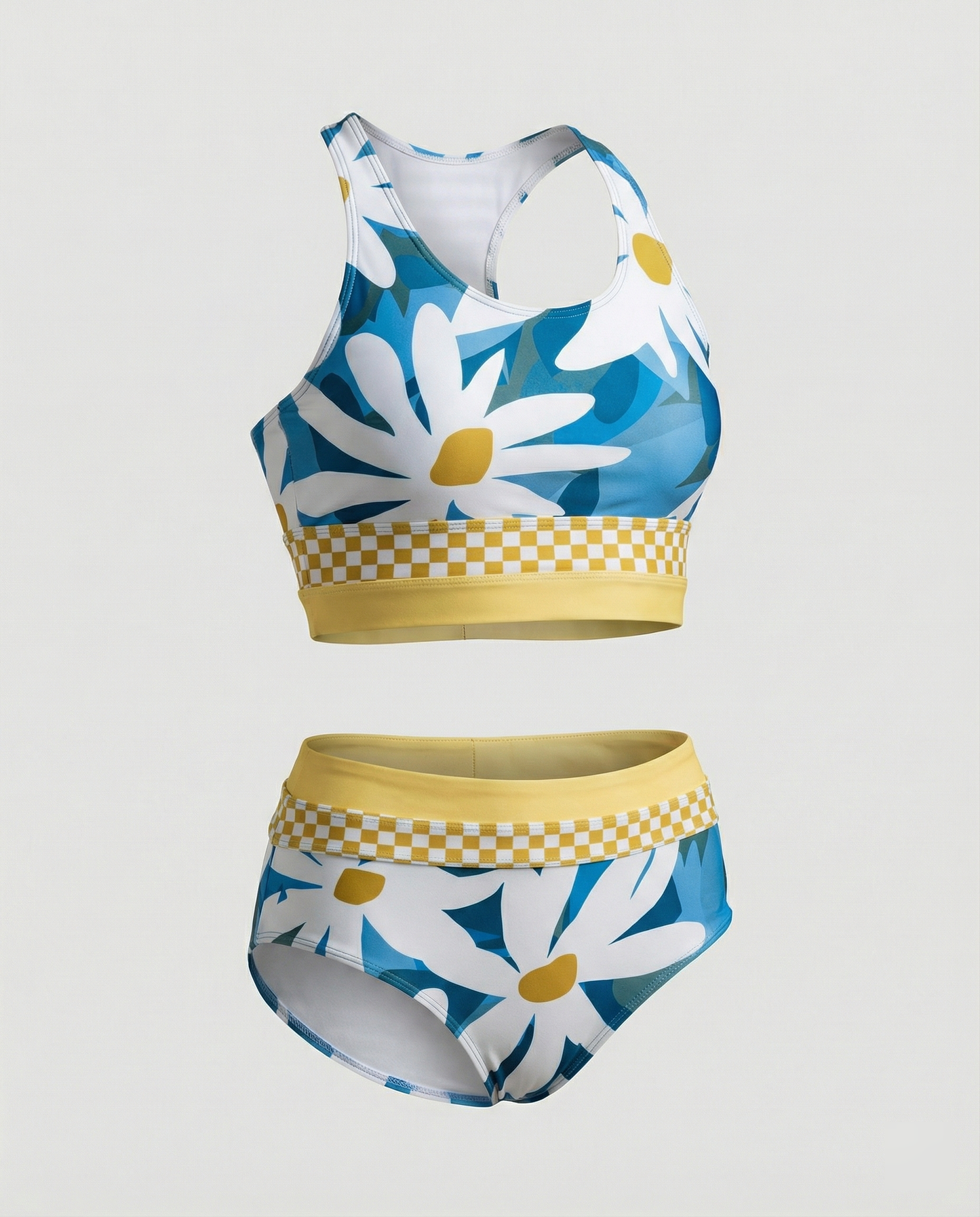 Färgblock Bikini-set med Brook Side-design