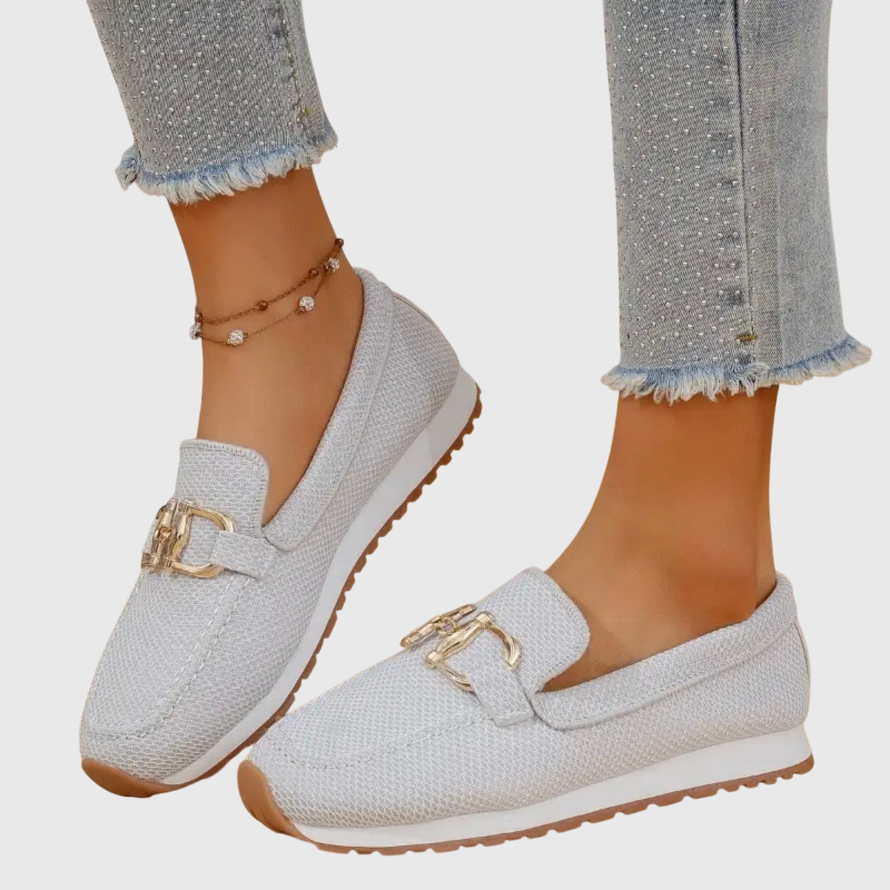 Harmoni | Elegant Slip-On Loafers med Metalldetalj