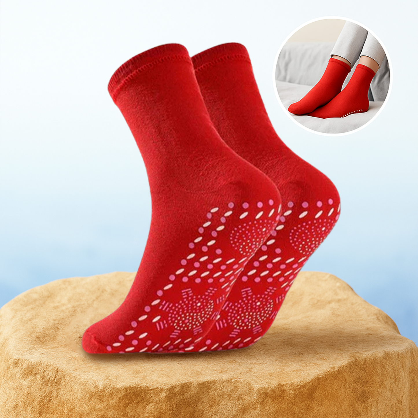VarmNord – Termosokker til kvinder mod kolde fødder | Selvvarmende & skridsikre | Til vinter, hjemme, søvn & afslappede aftener