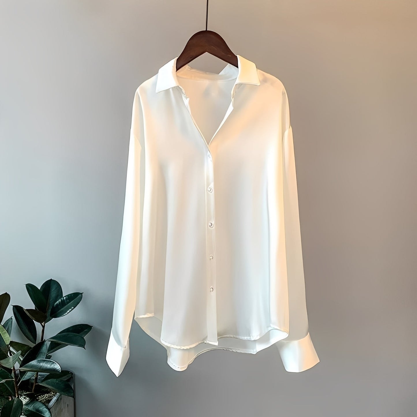 Evelina - Eleganta långärmade blusen
