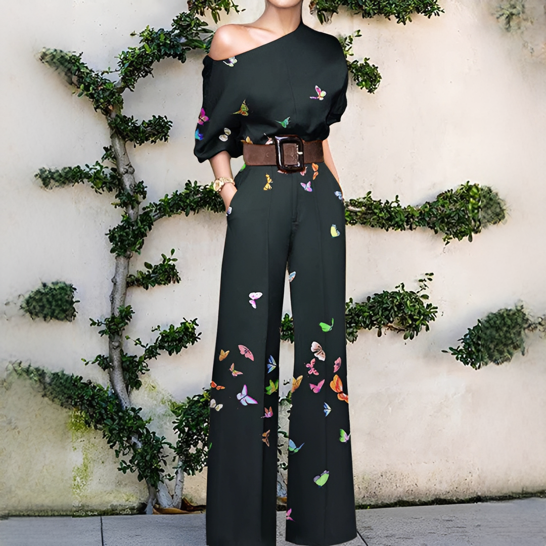 Elysia - Asymmetrisk Damenoverall med vida ben