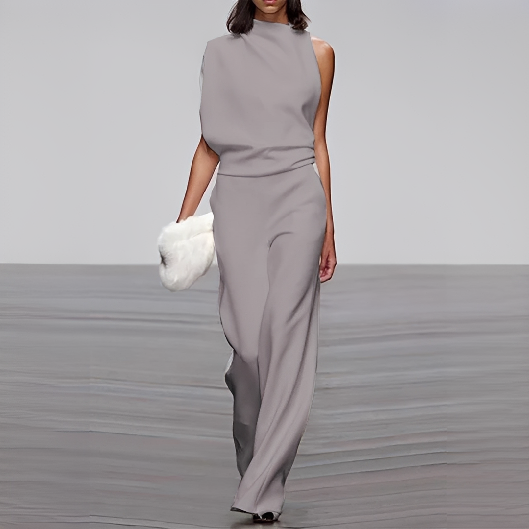 LuxePassion - Elegant Jumpsuit för Kvinnor med Rund Halsringning