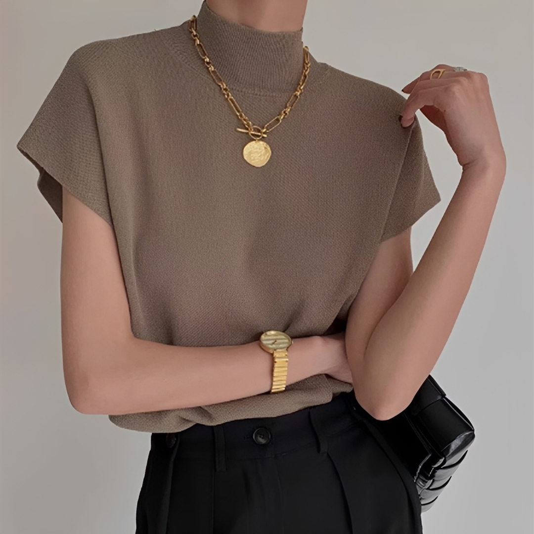 Sofia - Eleganta Rullkragar T-shirt