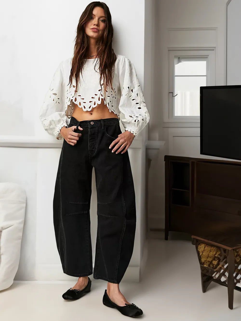 Chic Denimbukser med Høj Talje – Style Møder Komfort