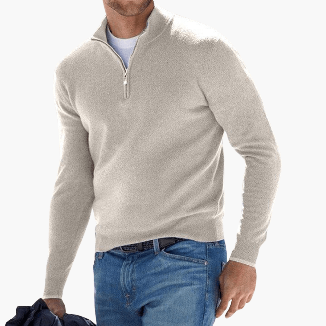 Hoodie för Herr med Dragkedja och Flexibel Passform