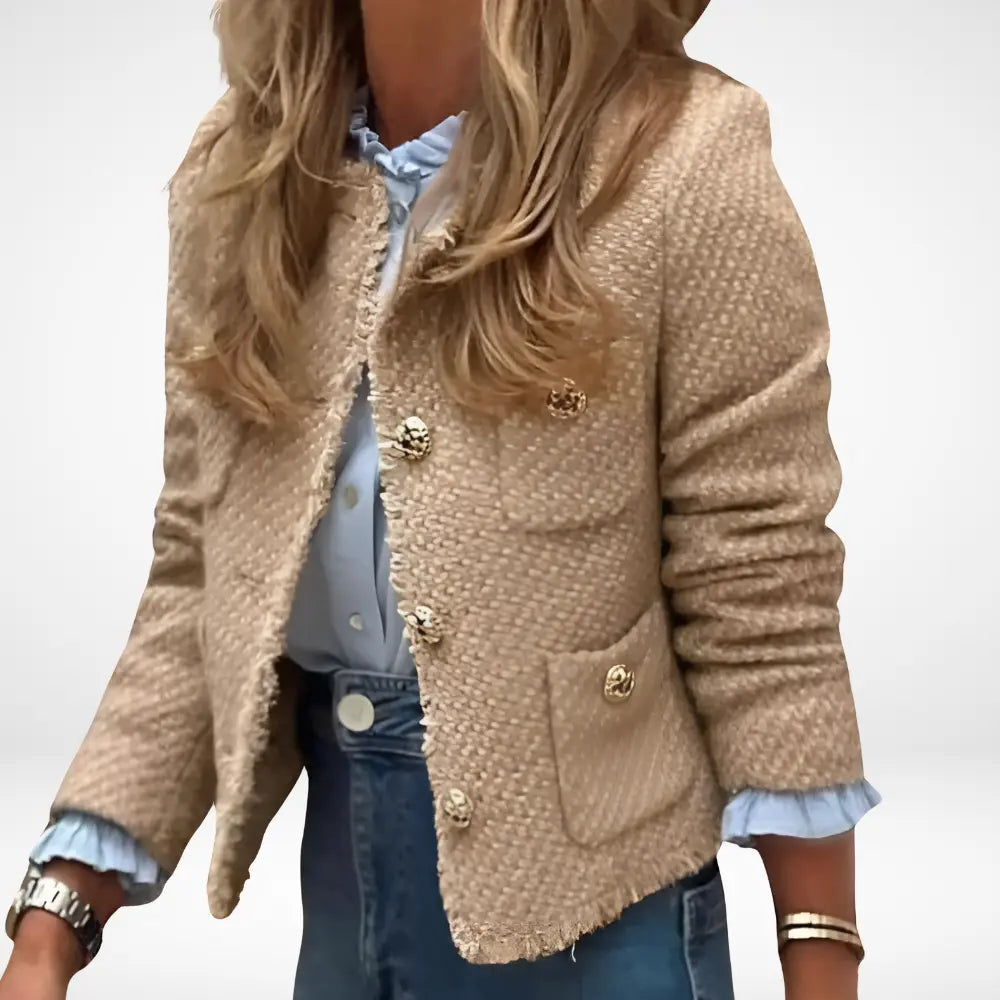 Ariane | Overgangsjakke med klaplommer og struktureret look til kvinder