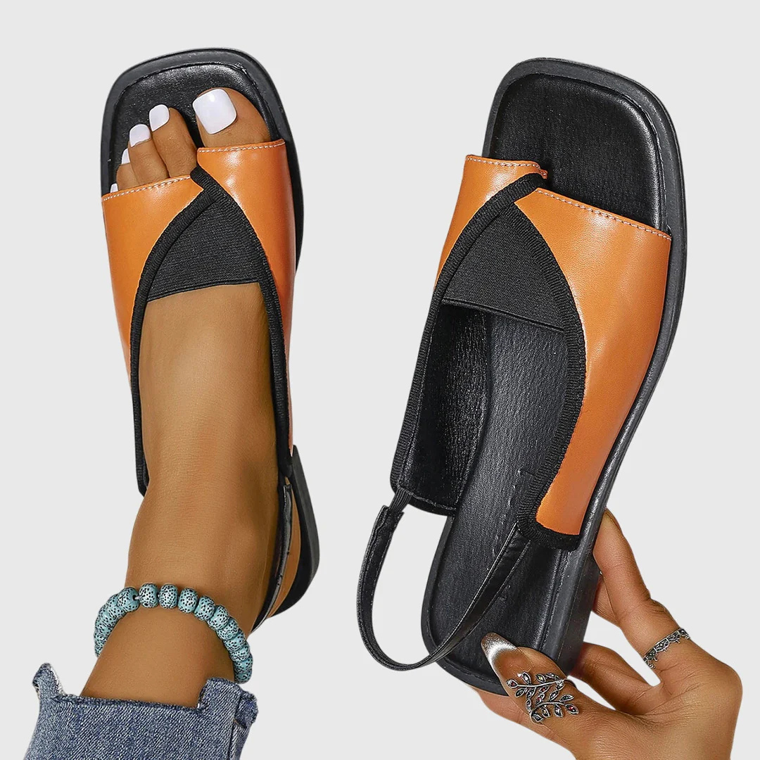 Lina | Eleganta Sandaler med Kontrastband för Damer