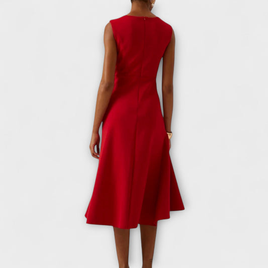 Elena | Elegant asymmetrisk midiklänning för kvinnor