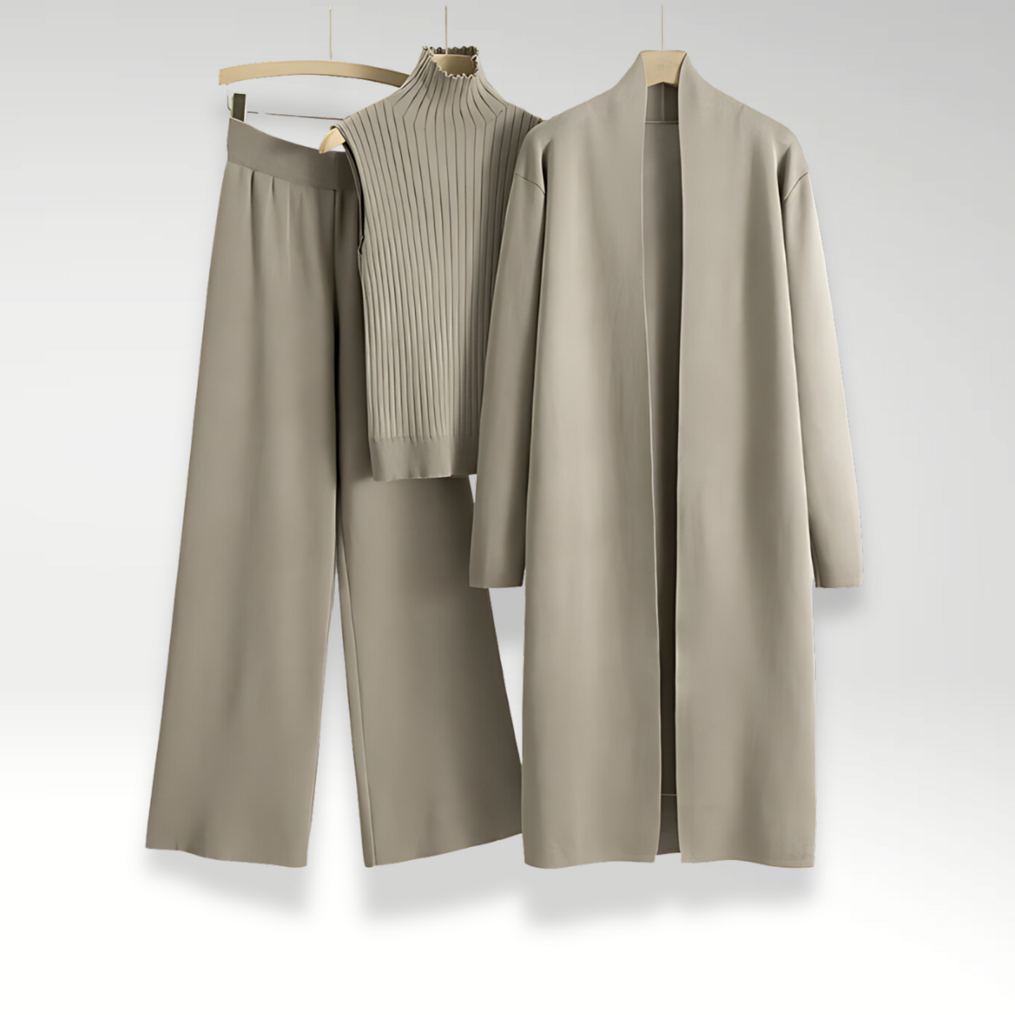 Sofistikerat 3-delat set med blazer, väst och byxor