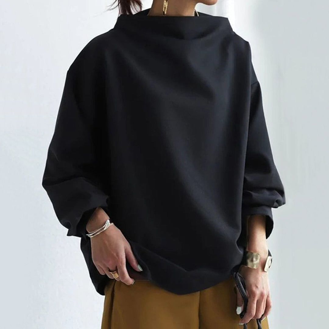 Livia | Oversized Tröja Med Hög Krage för Damer