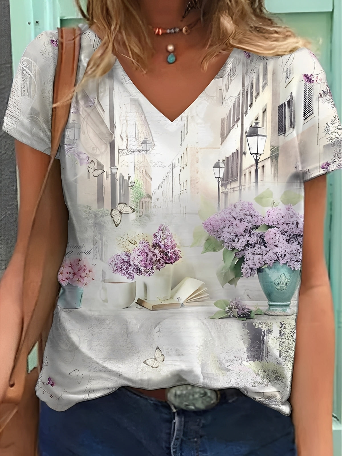 Blomstrande Topp för En Elegant Stil