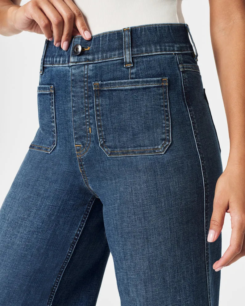 Højtaljede Lækre Jeans med Bred Benåbning