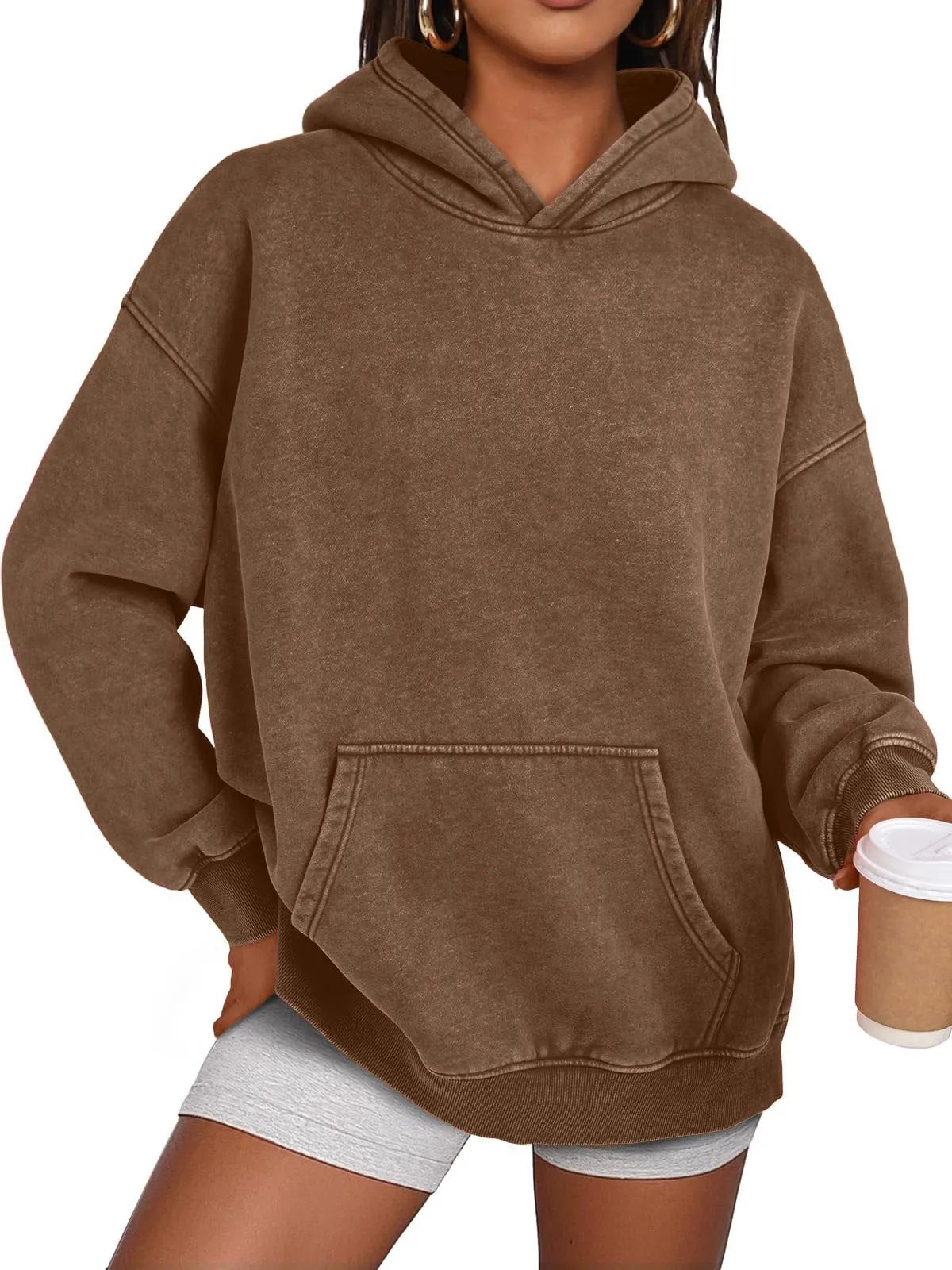 Oversize Sweatshirt med Slidt Look