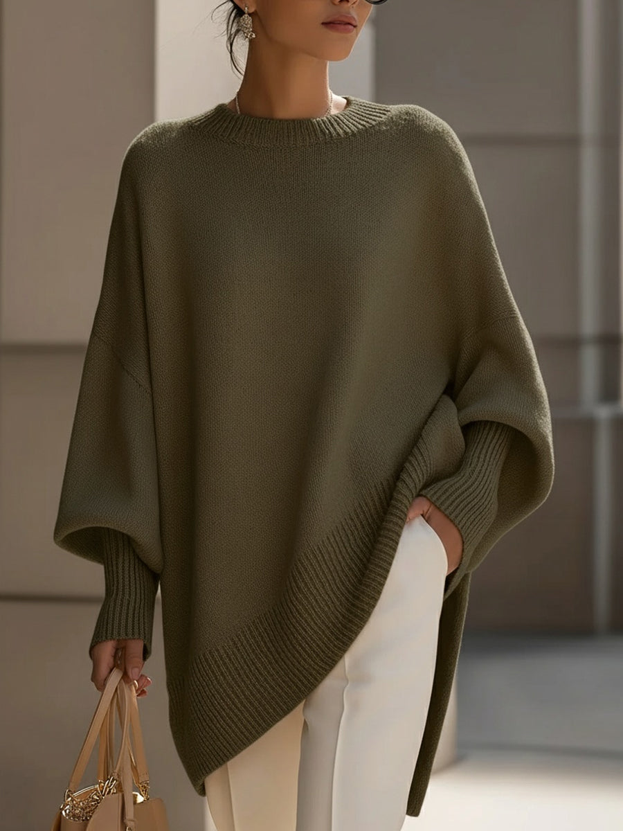 Elegant oversize striktrøje til stilfulde dage