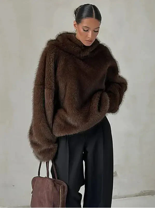 Elegant Faux Fur Frakke til Den Stilbevidste