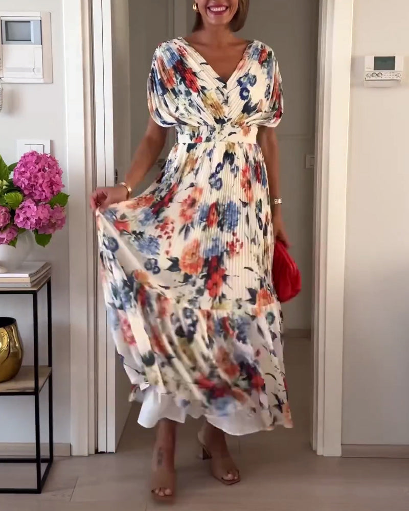 Maxiklänning för Dam med Blommönster