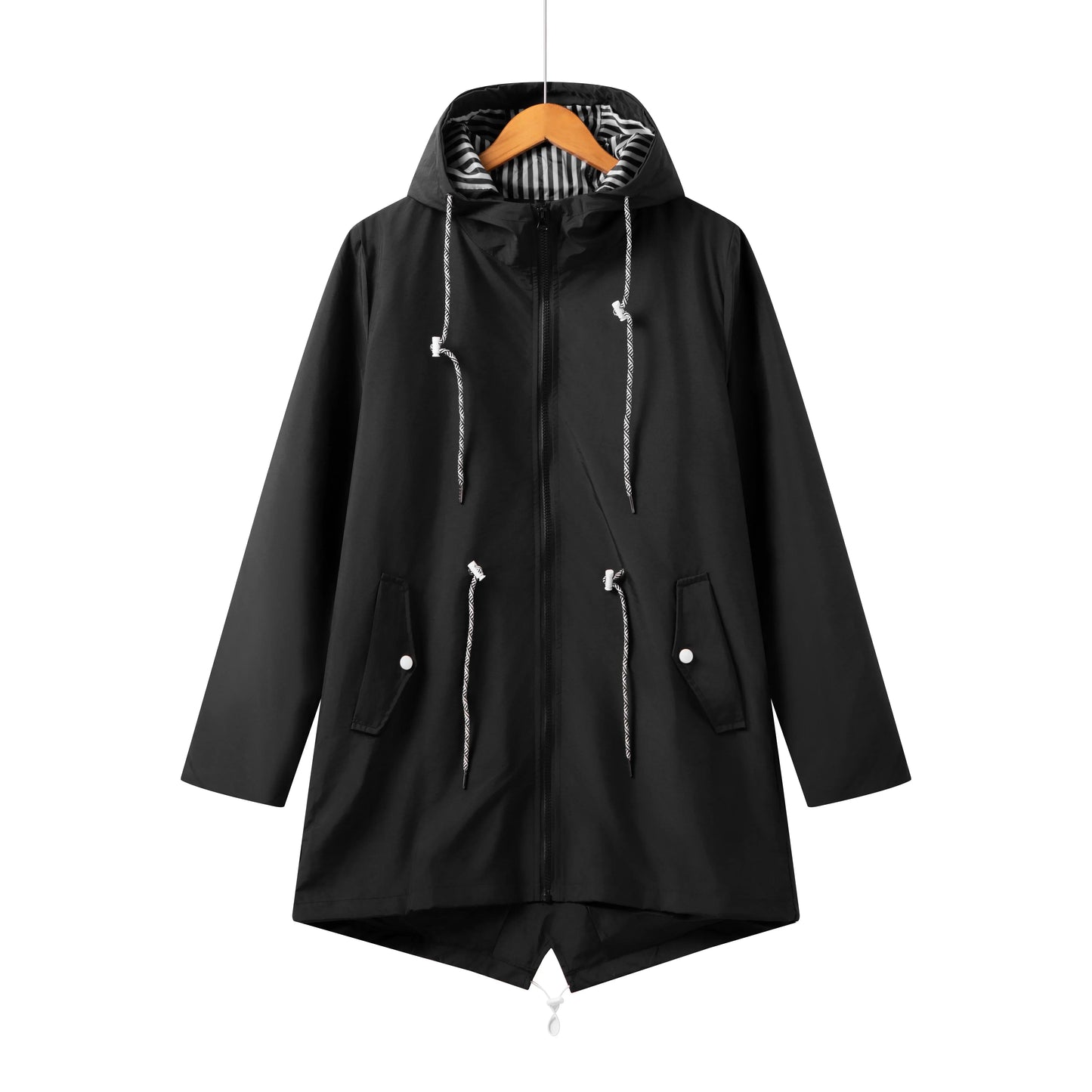 Elegant vandafvisende trenchcoat til alle vejrforhold