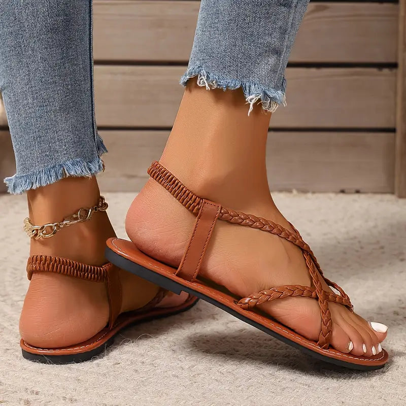 Livia | Eleganta Flata Sandaler för Vår och Sommar