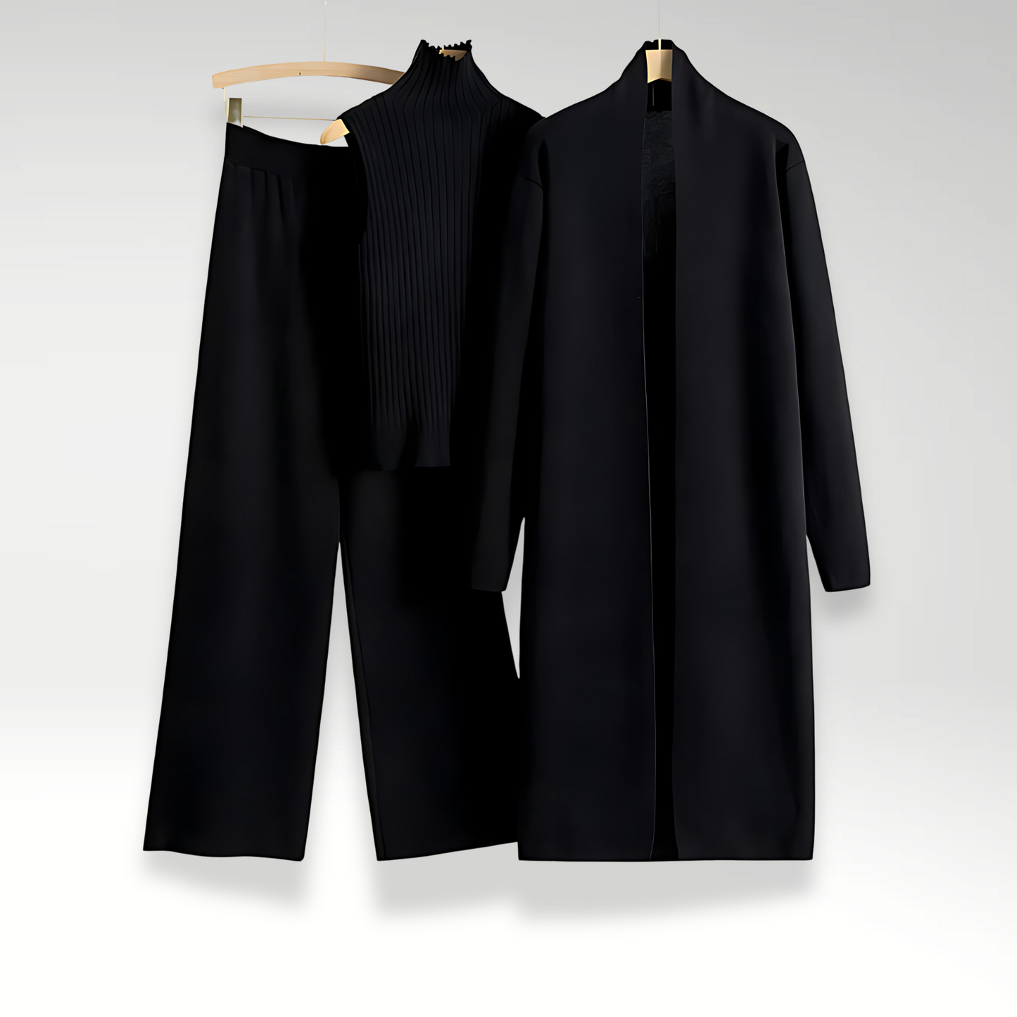 Sofistikerat 3-delat set med blazer, väst och byxor