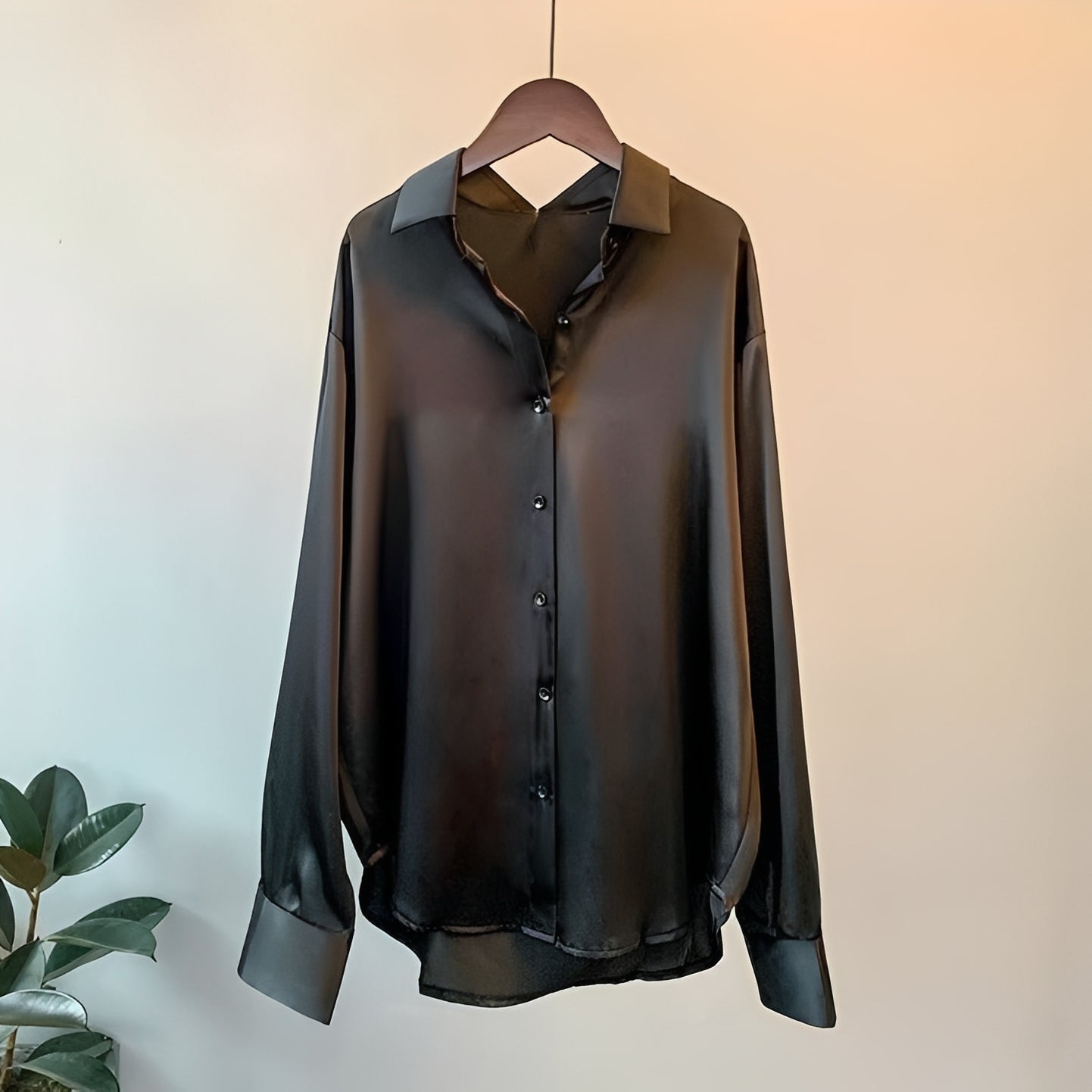 Evelina - Eleganta långärmade blusen
