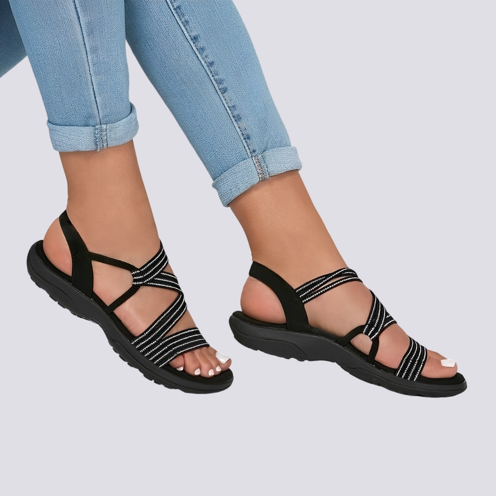 Soliga Stunder - Eleganta Sandaler för Strandliv