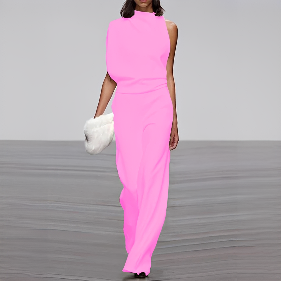 LuxePassion - Elegant Jumpsuit för Kvinnor med Rund Halsringning