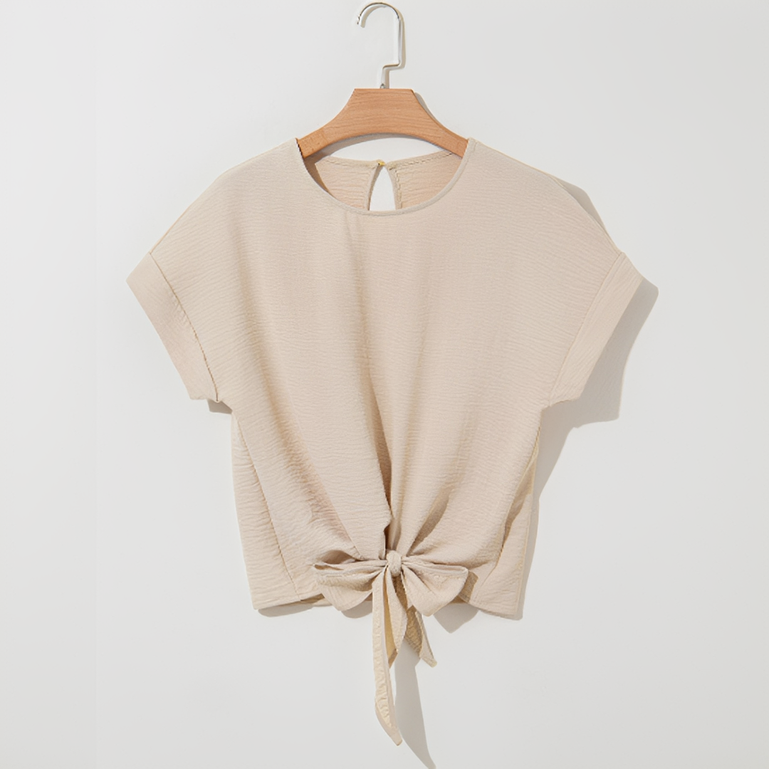 Lumière - Trendig Blus med Kort Ärmar