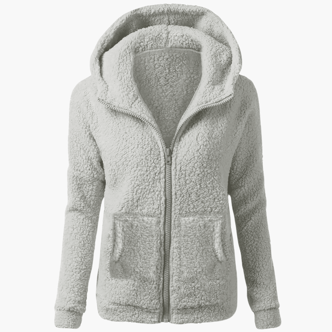 Fleecefodrad parkas för kvinnor med huva