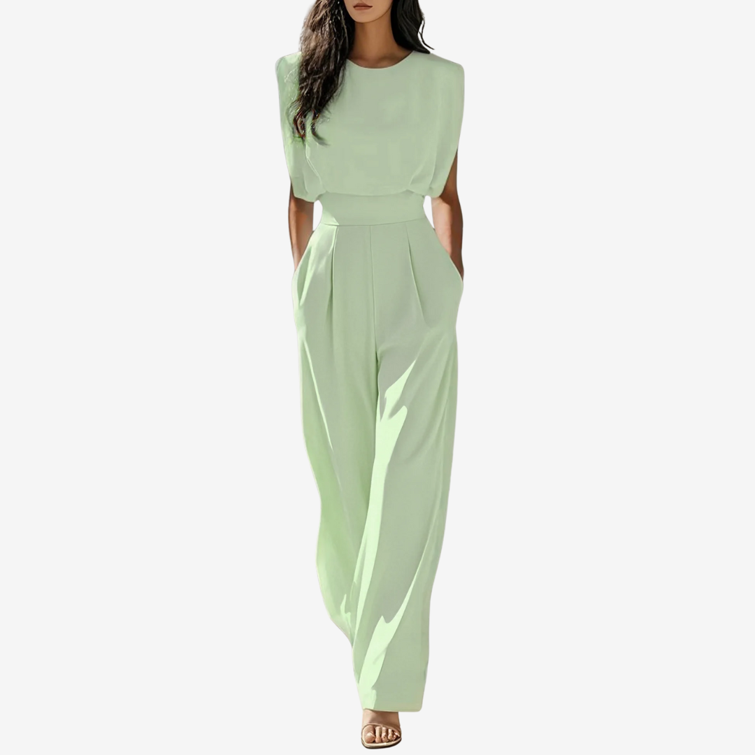 Ärmelslös jumpsuit för damer med vid passform