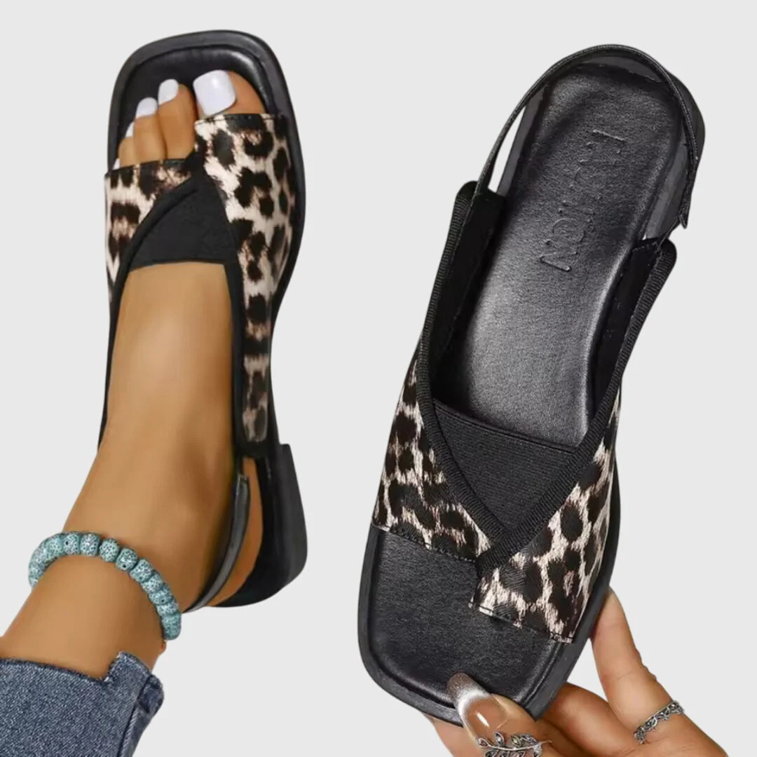 Lina | Eleganta Sandaler med Kontrastband för Damer