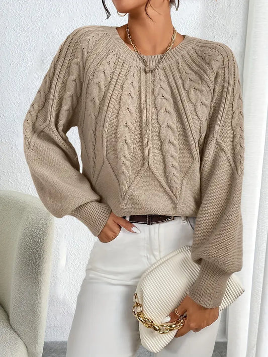 Elegant fletstrikpullover til damer