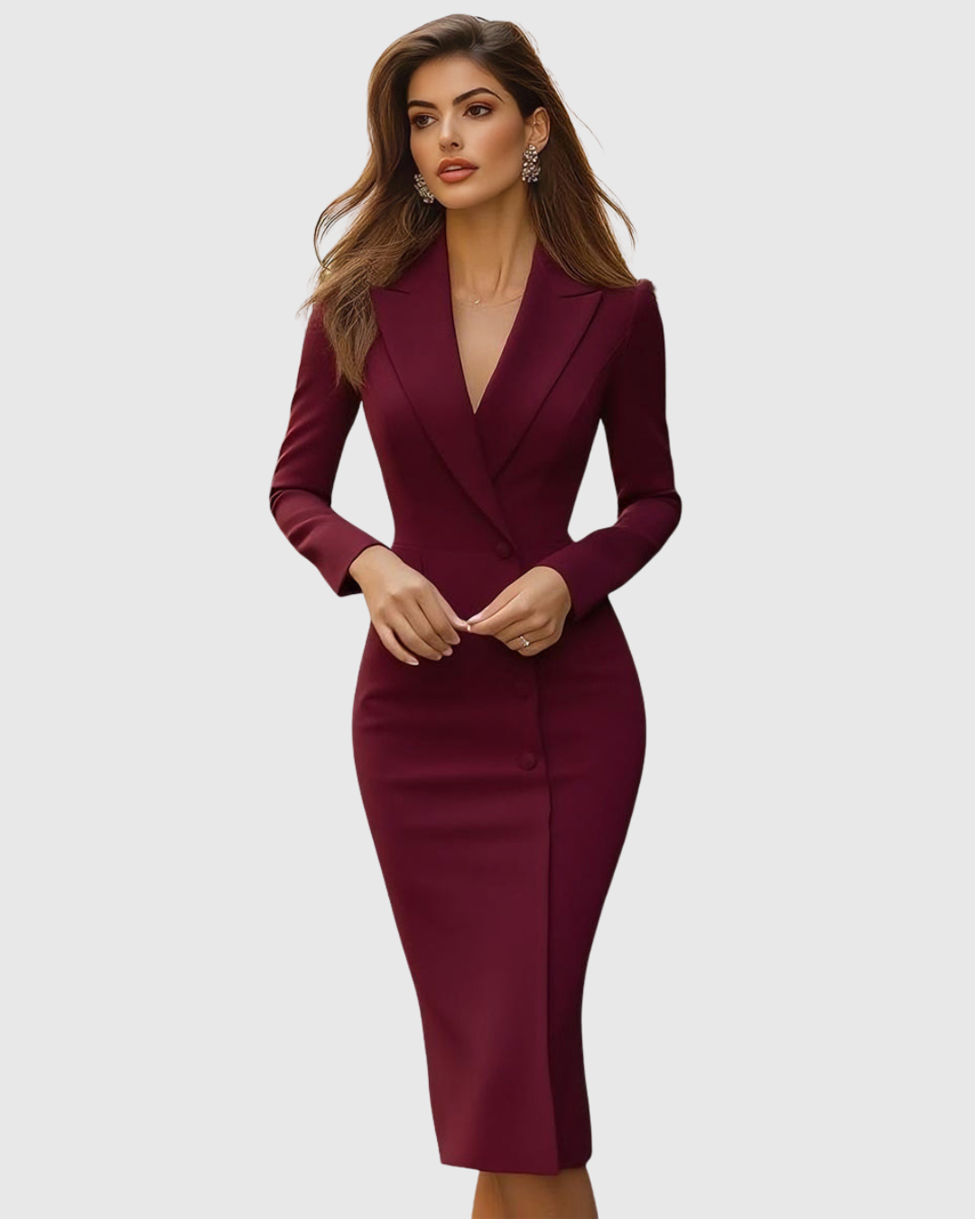 Mira | Elegant Midi Blazer Klänning för Damer