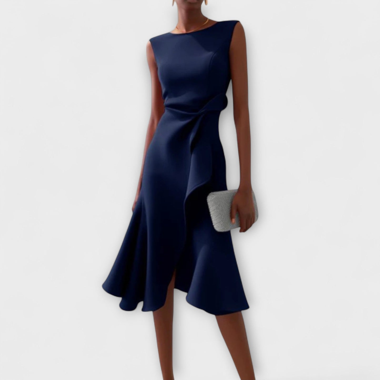 Elena | Elegant Asymmetrisk Midiklänning för Kvinnor