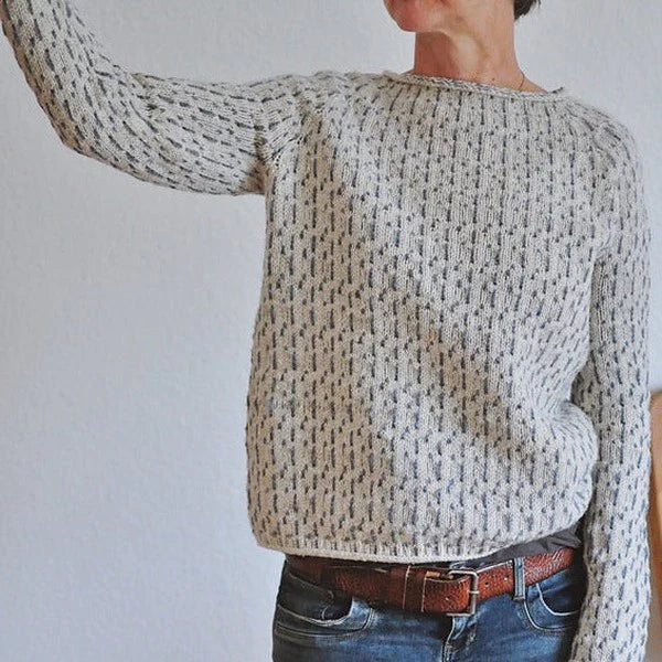 Elegante Strikbluse med Tidens Takt
