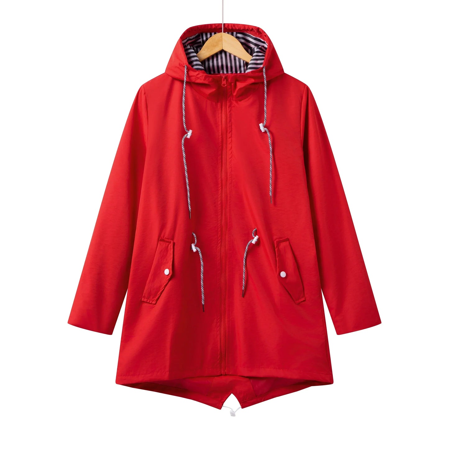Elegant vandafvisende trenchcoat til alle vejrforhold