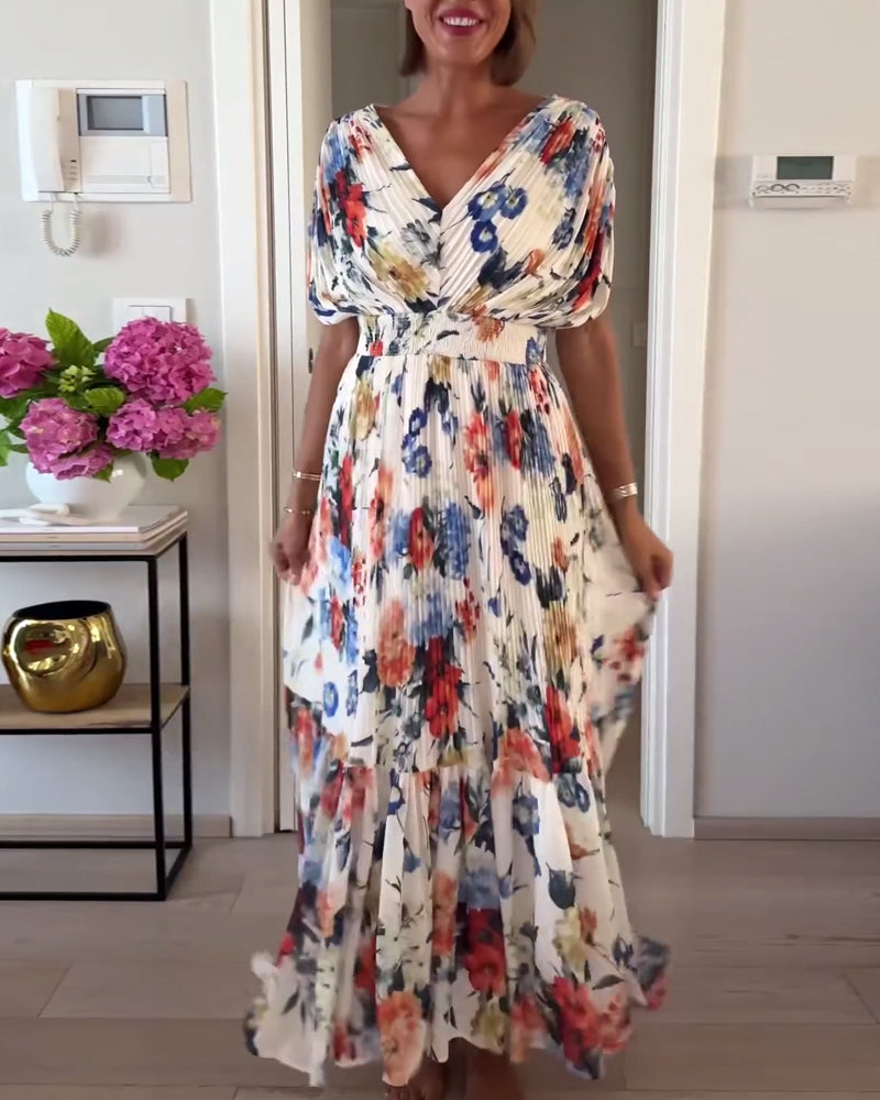 Maxiklänning för Dam med Blommönster
