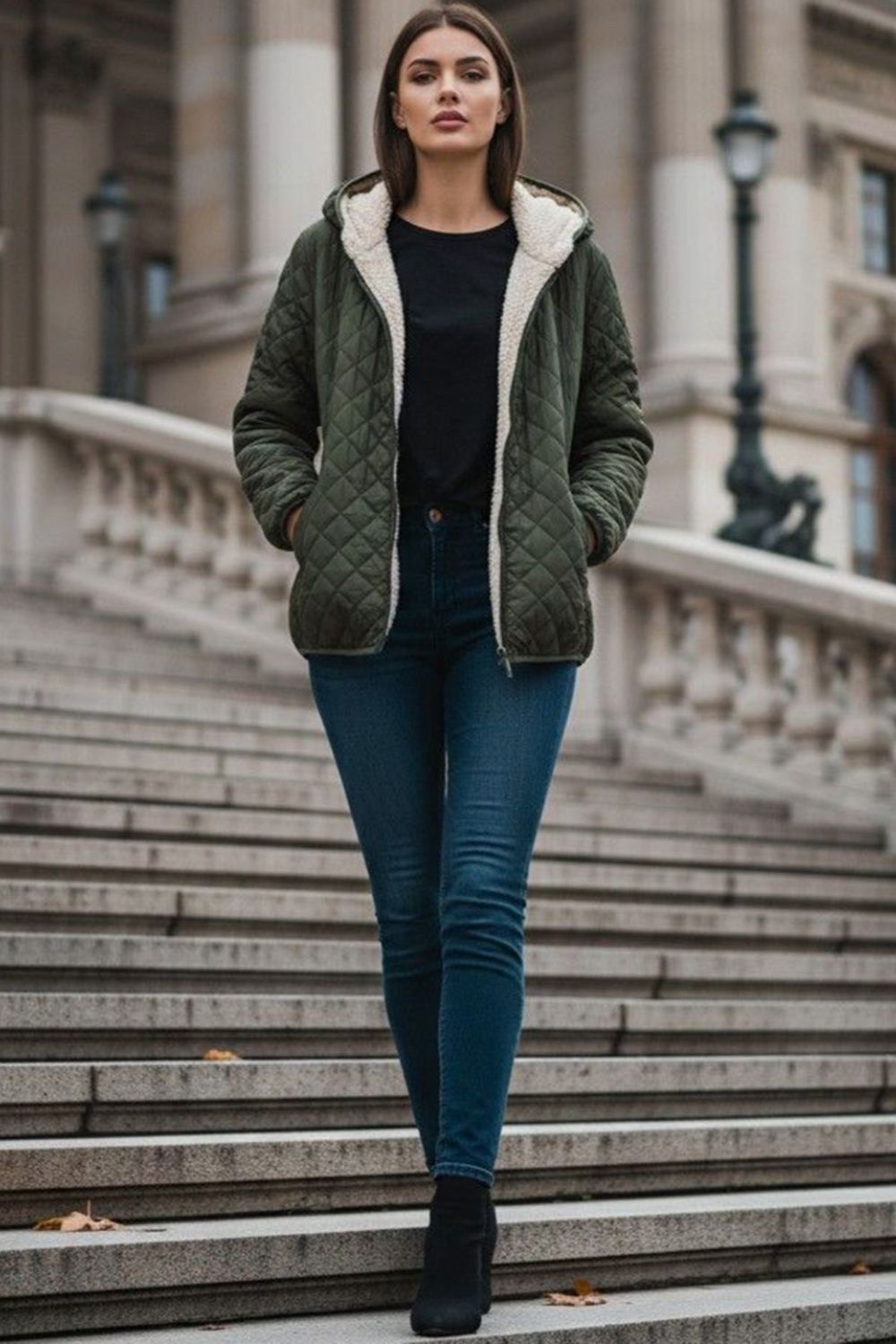 Luksuriøs Quilted Hoodie til Koldere Dage