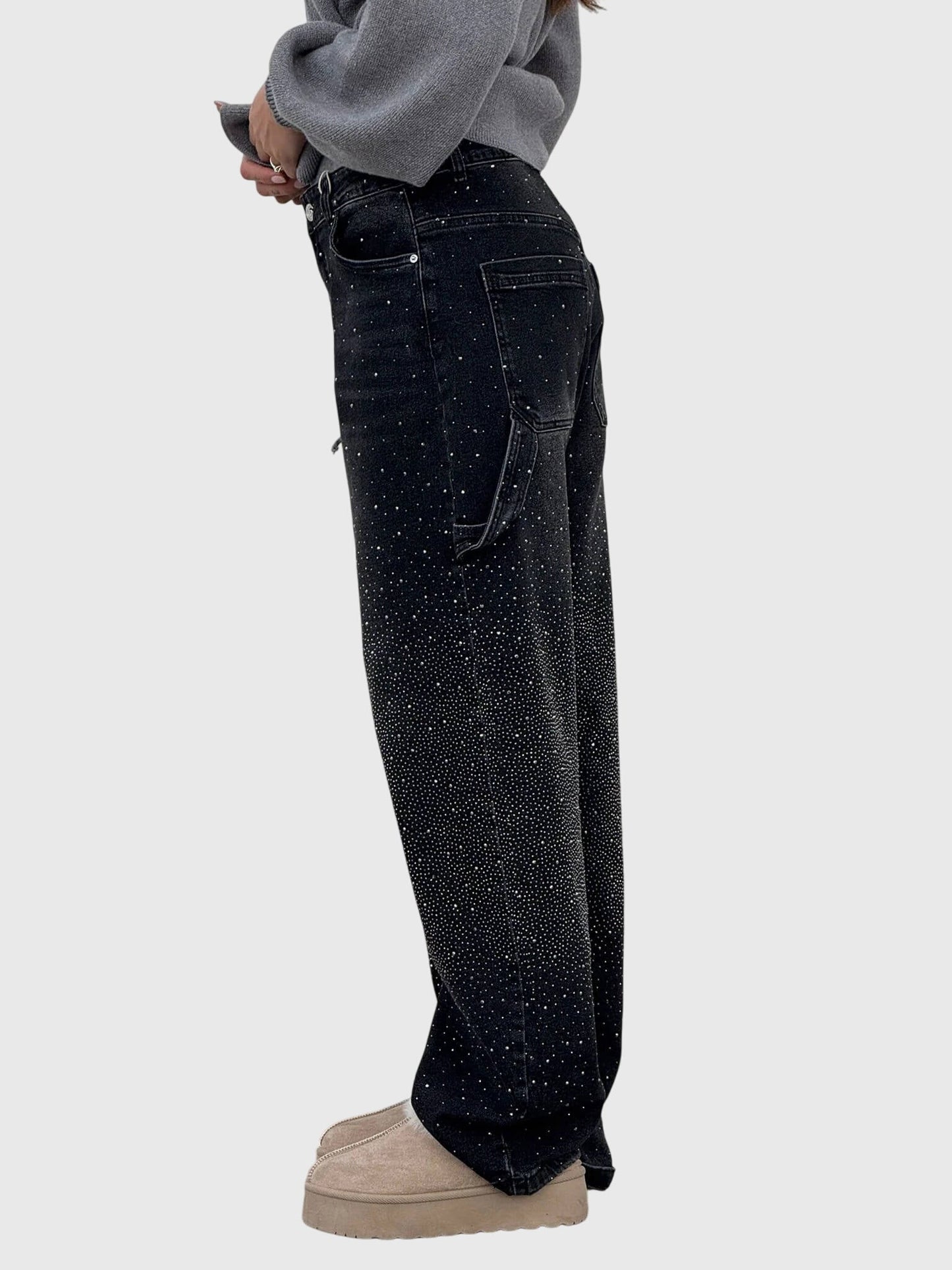 Livia | Glittrande Denimbyxor för Stiliga Kvinnor