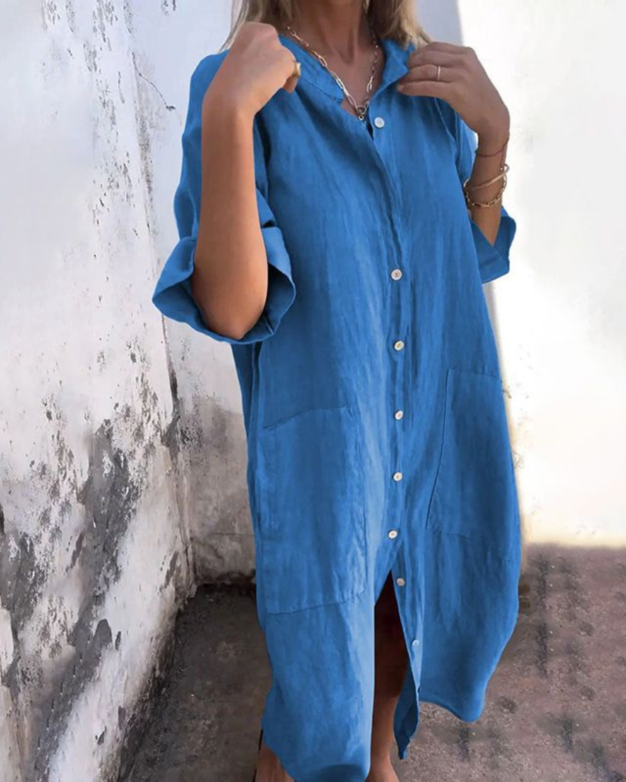 Boho Skjortklänning för Dam i Valerie Stil